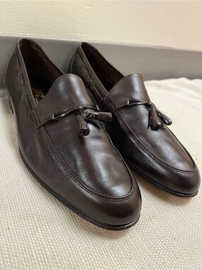 Vintage Bally of Switzerland Brown Leather Tassels Loafer,Castle Men Size 12 M